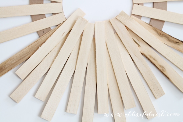 DIY Sunburst Mirror by A Blissful Nest 