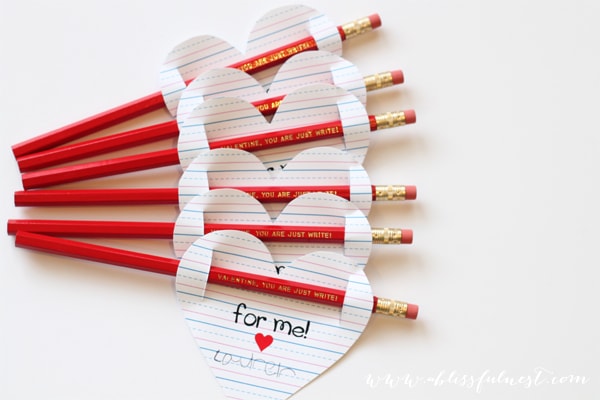 “You Are Just Write!” Valentine FREE Printables