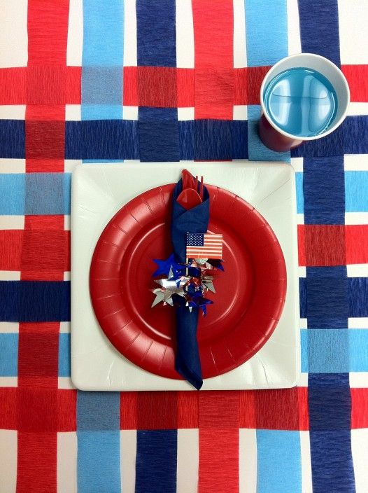 Love this idea of layering colorful crepe paper for a kids table