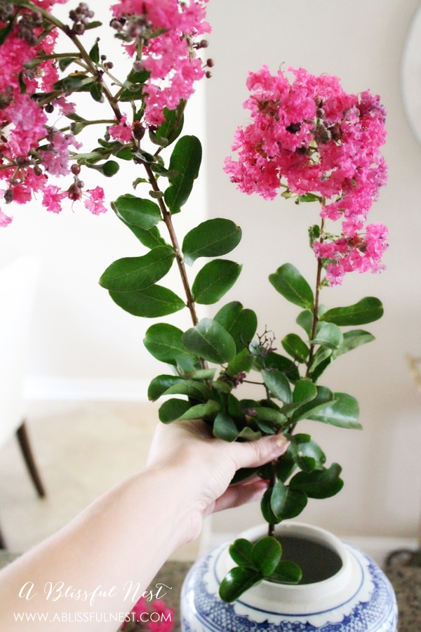 Tree Branch Flower Arrangement by A Blissful Nest 