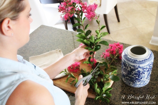 Tree Branch Flower Arrangement by A Blissful Nest 