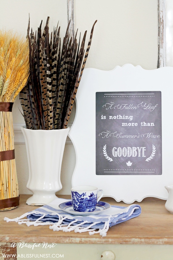 Free Printable Chalkboard Fall Printable by A Blissful Nest 