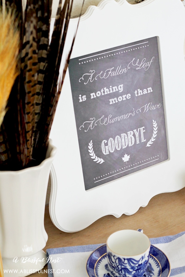 Free Printable Chalkboard Fall Printable by A Blissful Nest 