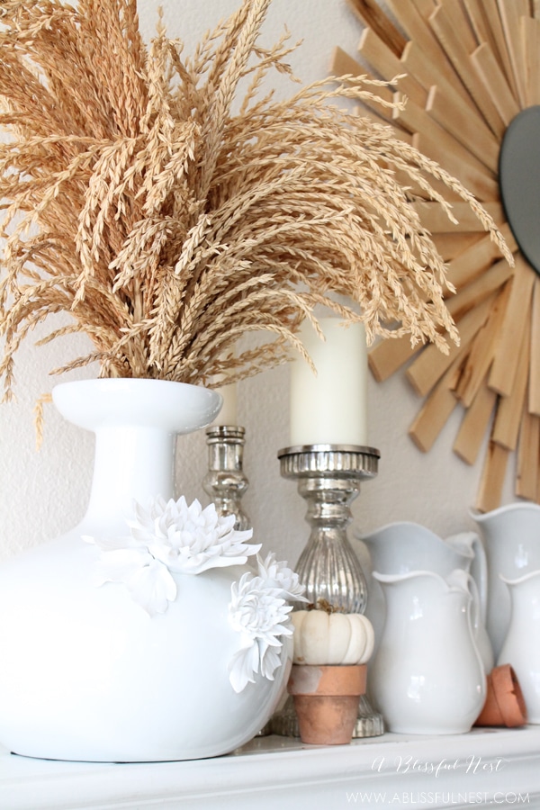 Fall Mantel Decor by A Blissful Nest 