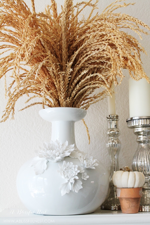 Fall Mantel Decor by A Blissful Nest 