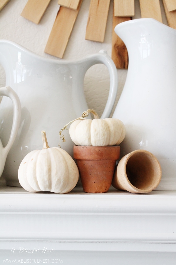 Fall Mantel Decor by A Blissful Nest 