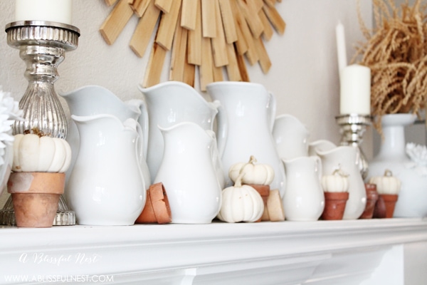 Fall Mantel Decor by A Blissful Nest 