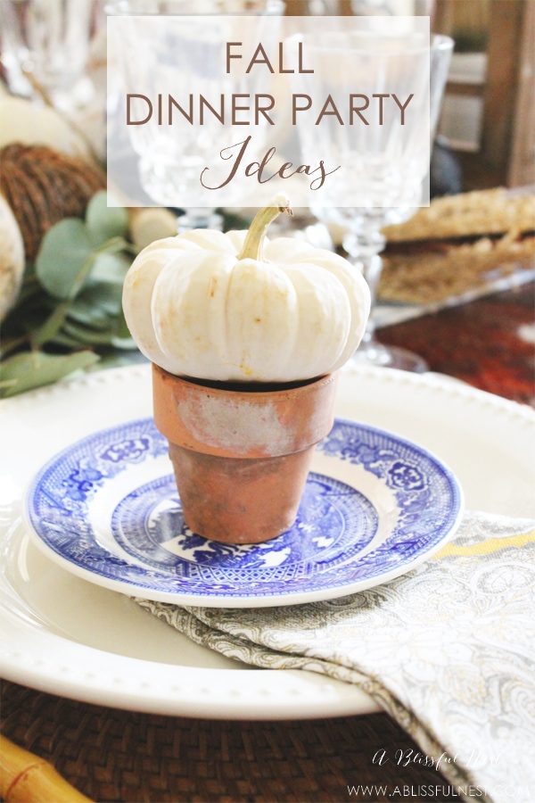 Fall Thanksgiving Tablescape by A Blissful Nest 