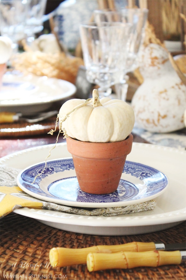 Fall Thanksgiving Tablescape by A Blissful Nest 