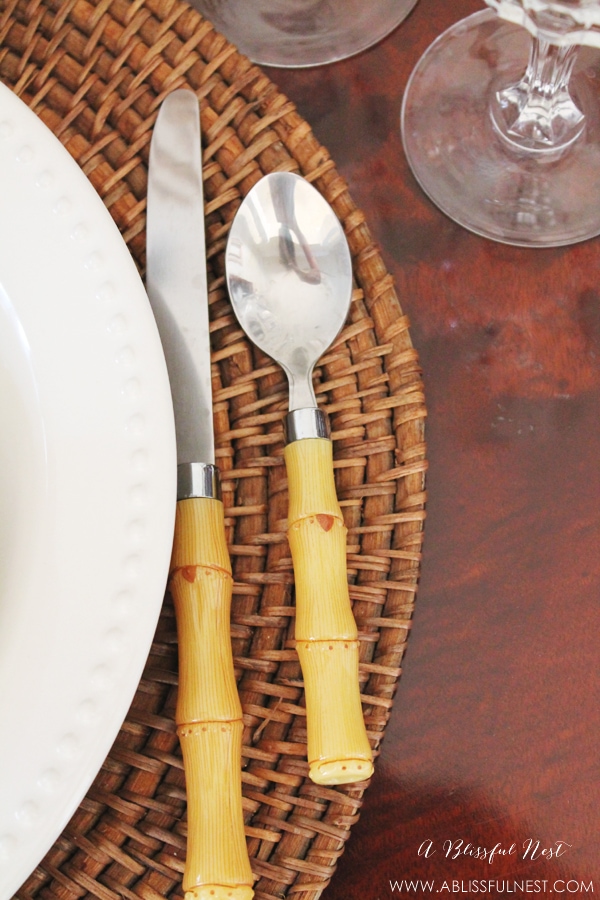 Fall Thanksgiving Tablescape by A Blissful Nest 