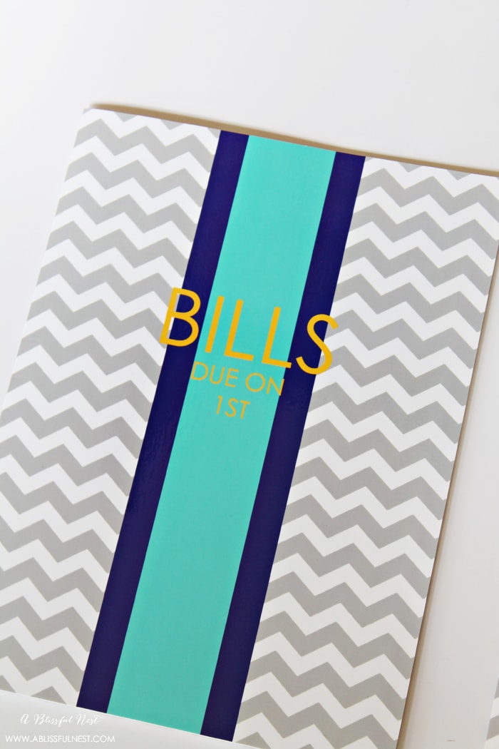 Organizing Your Bills by A Blissful Nest 
