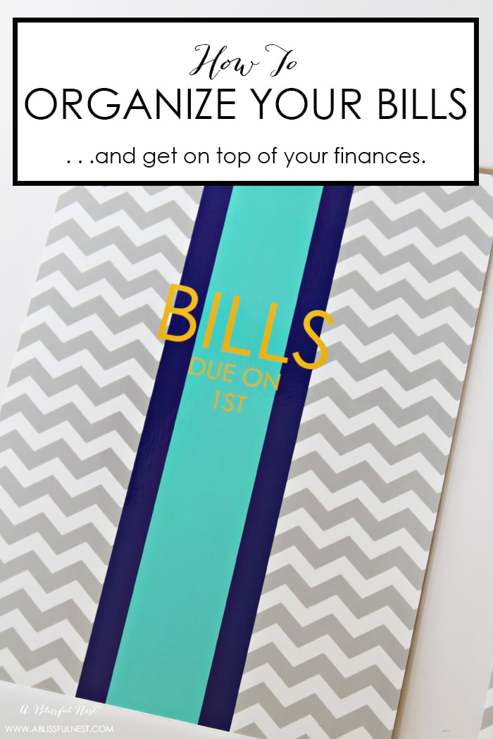 Easy tips to organize your bills to stay ahead of the paper clutter so you don't fall behind.