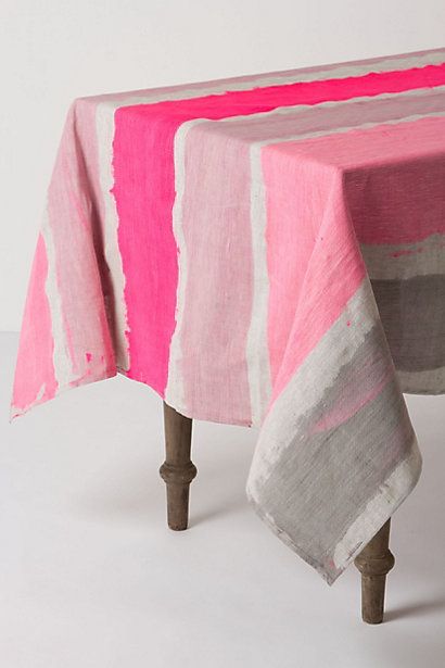 Painted Tablecloth - Valentines Day Inspiration