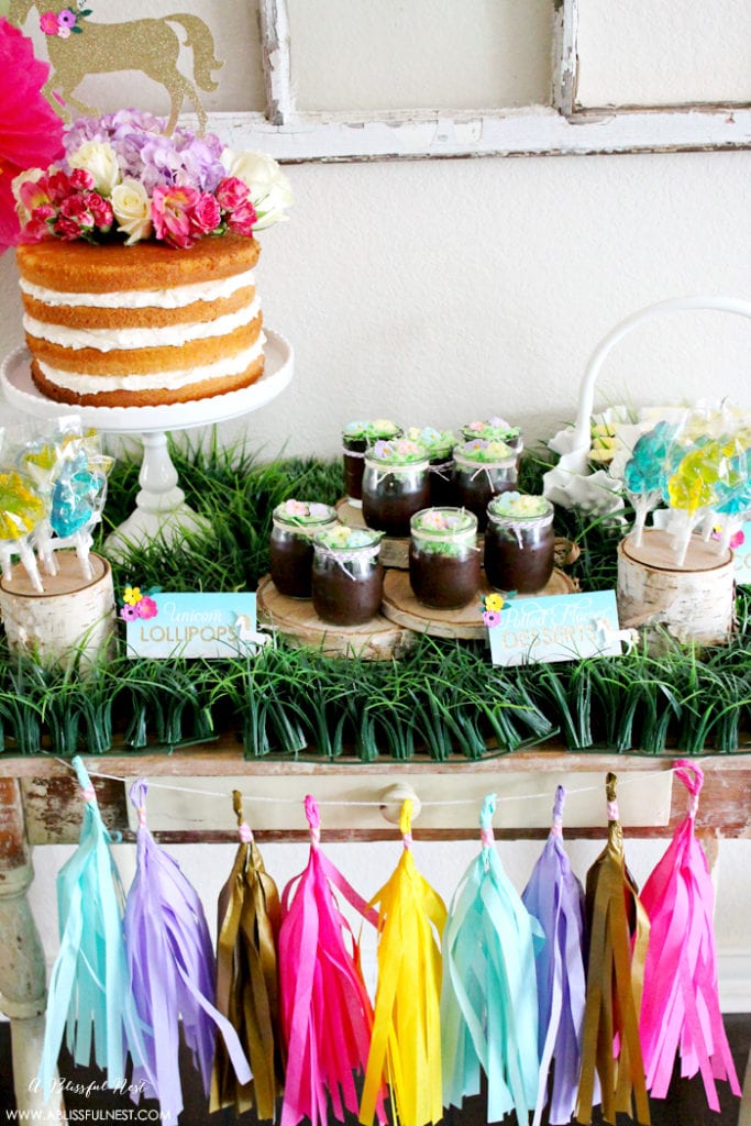 Lauren's Unicorn Party - Dessert Table Ideas