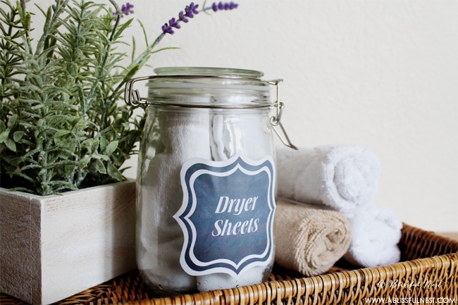 DIY Dryer Sheets by A Blissful Nest 