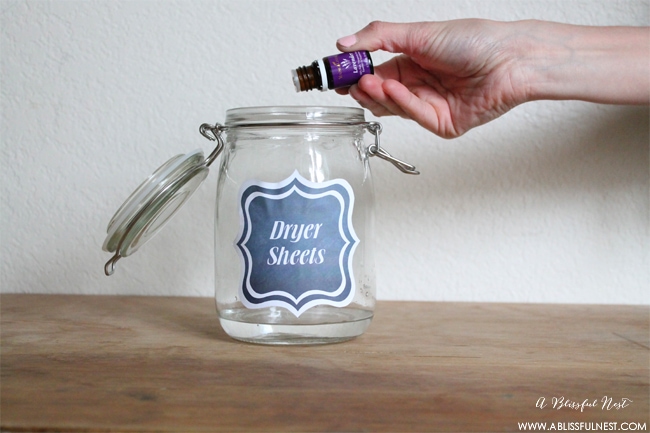 DIY Dryer Sheets by A Blissful Nest