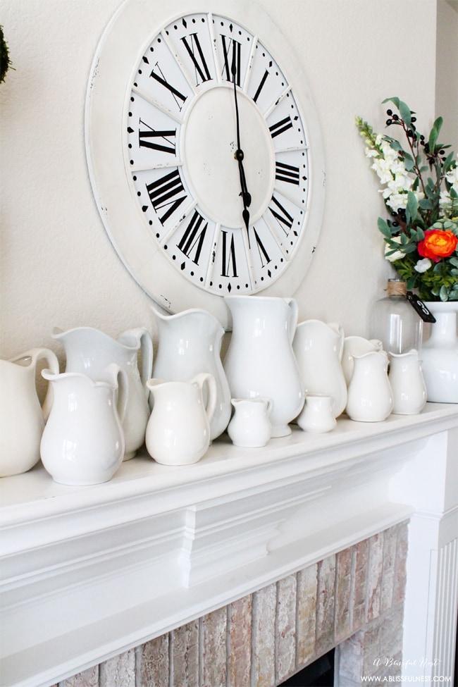 Spring Mantel Ideas by A Blissful Nest 