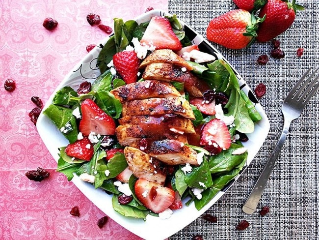 Blackened Chicken and Strawberry Salad
