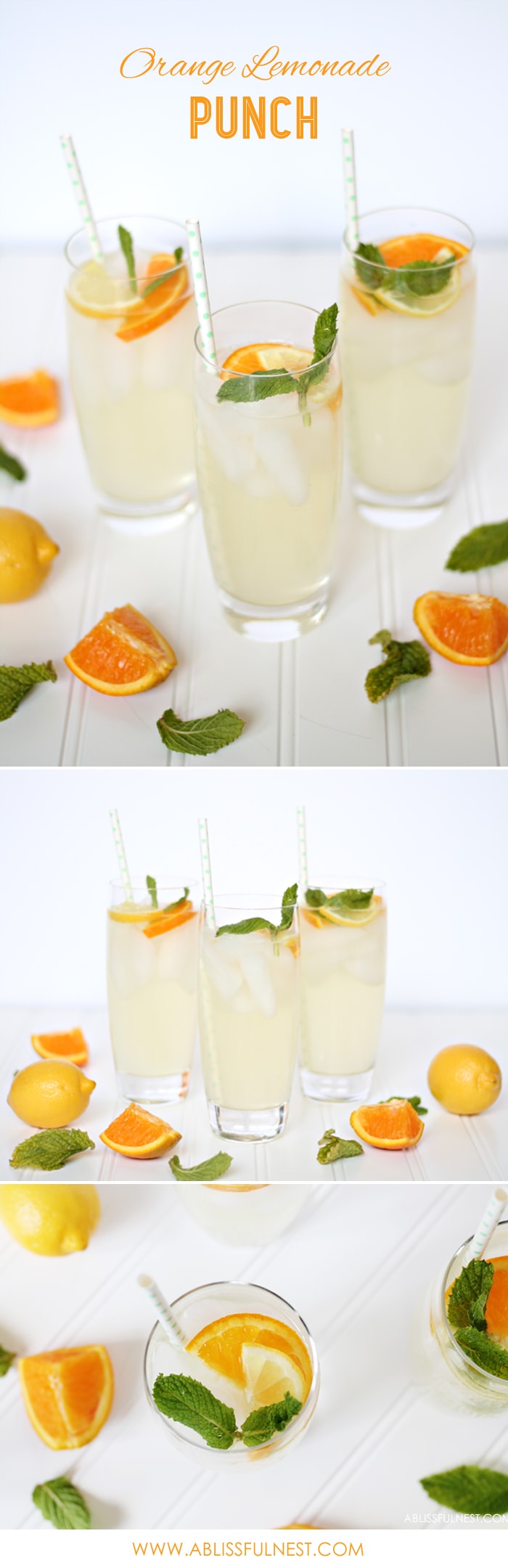 Orange Lemonade Punch Recipe by A Blissful Nest 