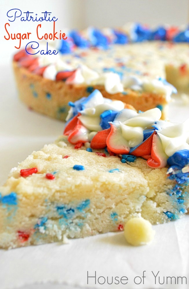 Patriotic Sugar Cookie Cake