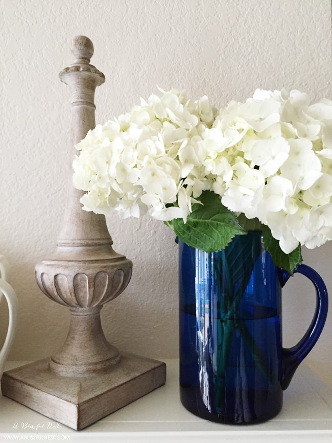 Red White and Blue Fireplace Mantel Decorations by A Blissful Nest 