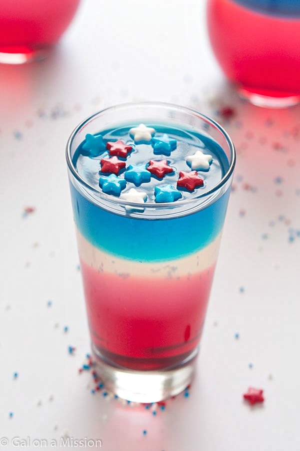 Red White and Blue Jello Cups