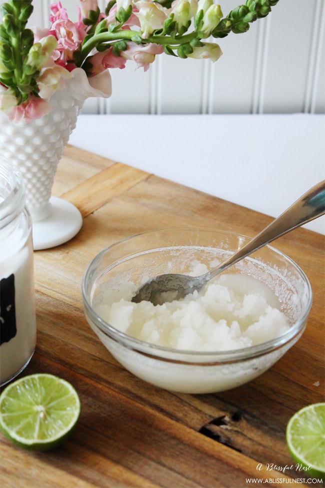 The Best Mojito Sugar Scrub by A Blissful Nest