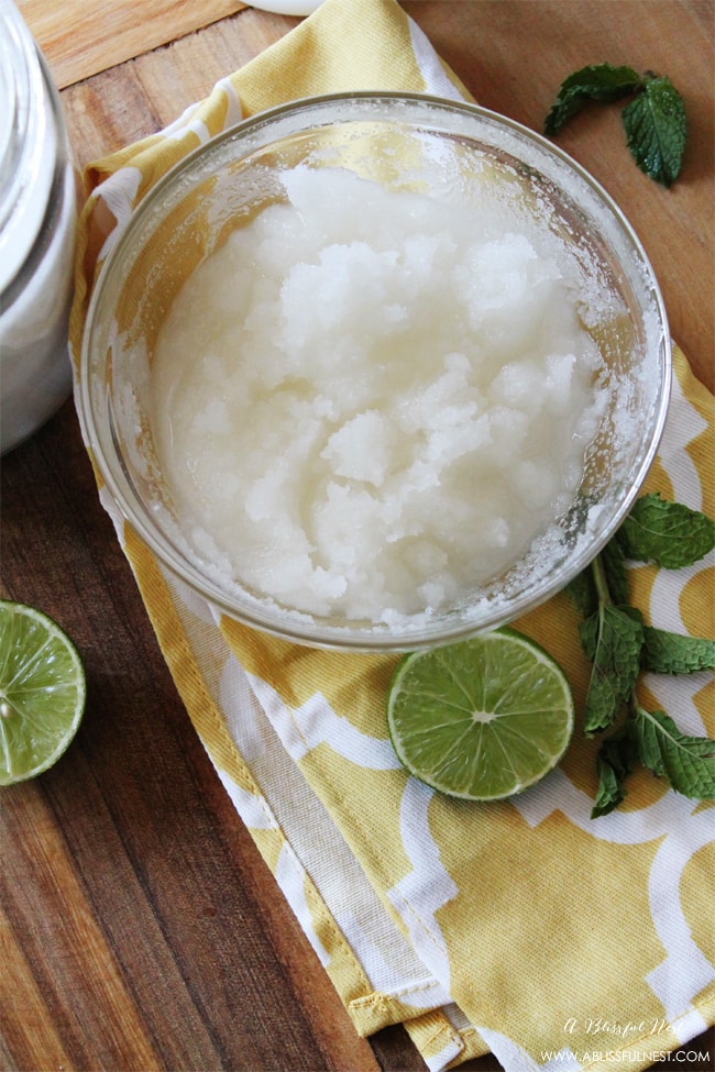 The Best Mojito Sugar Scrub by A Blissful Nest 