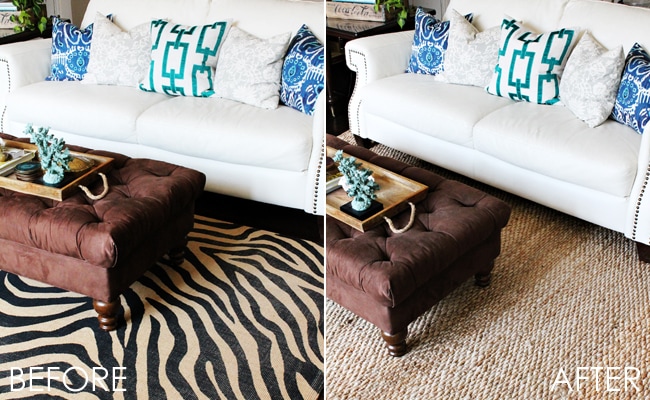 Changing out a rug can make all the difference in the world!