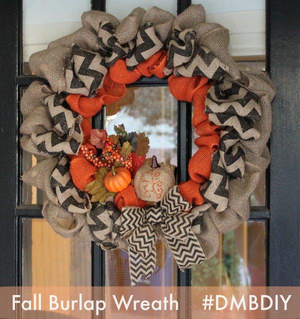 Dallas Moms Blog DIY Burlap Fall Wreath