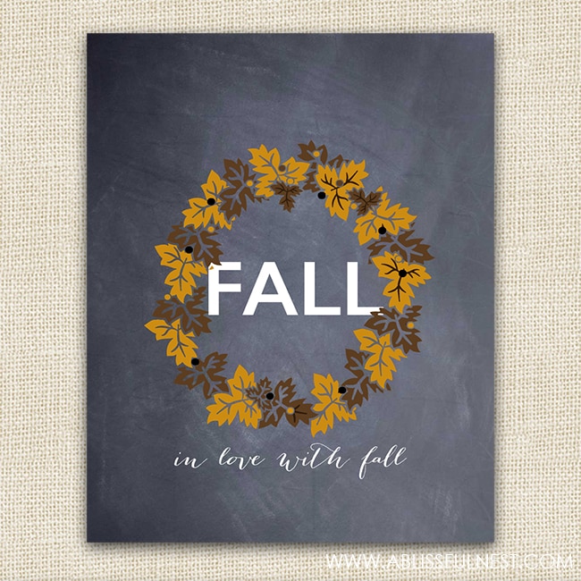 Fall Free Printable - A Blissful Nest