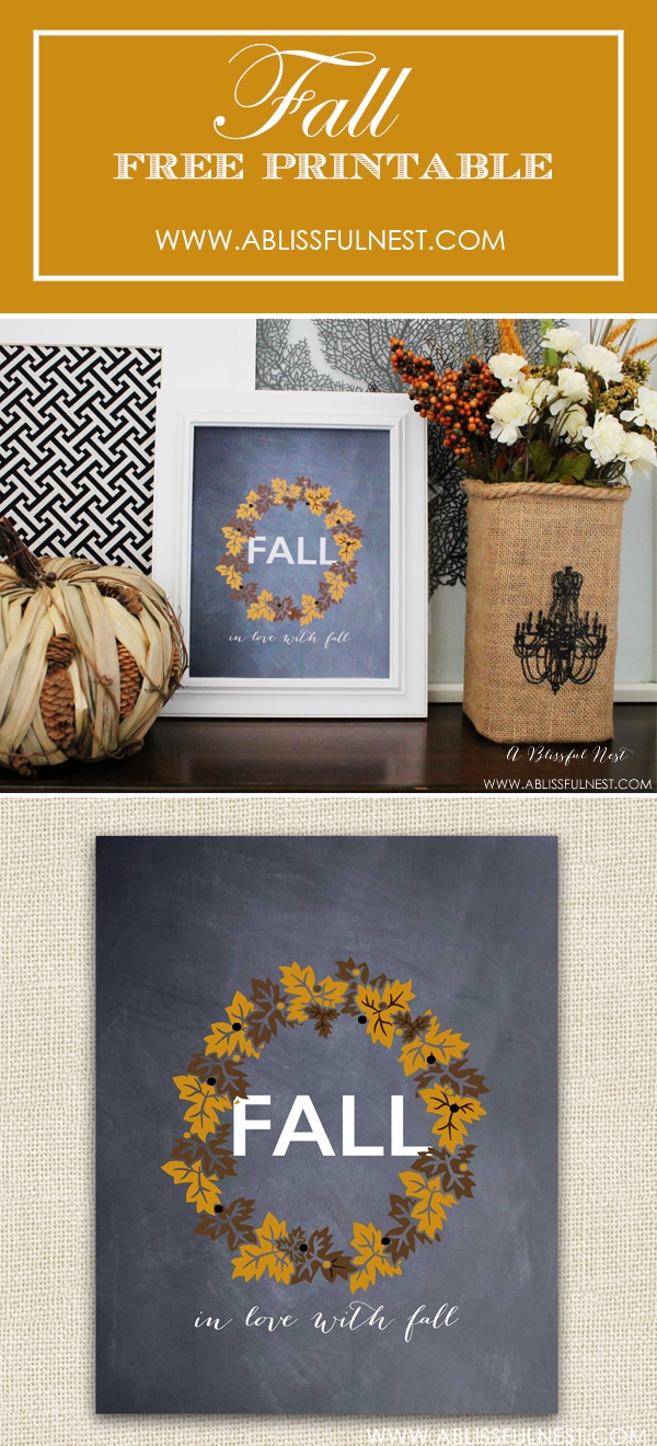 Fall Free Printable by A Blissful Nest