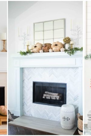 25 of the BEST Fall Mantel ideas to get you inspired for fall decorating! #ABlissfulNest #falldecor #fallideas #falldecorating