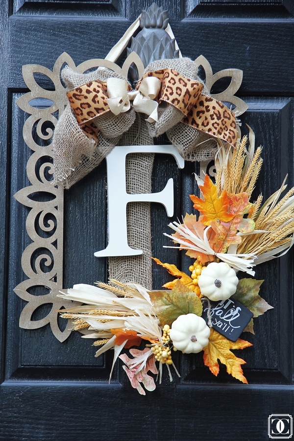 Style Your Senses DIY Fall Wreath with a Wooden Frame