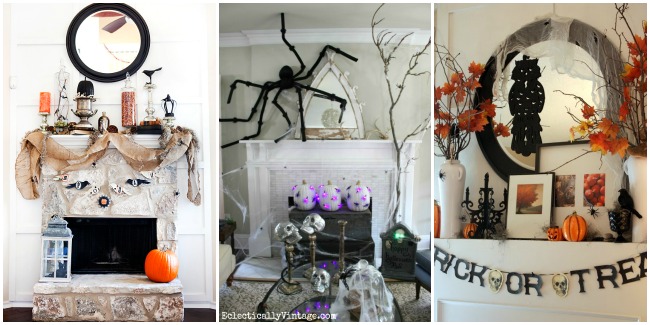 Inspiring and Spooky Halloween Mantel Ideas
