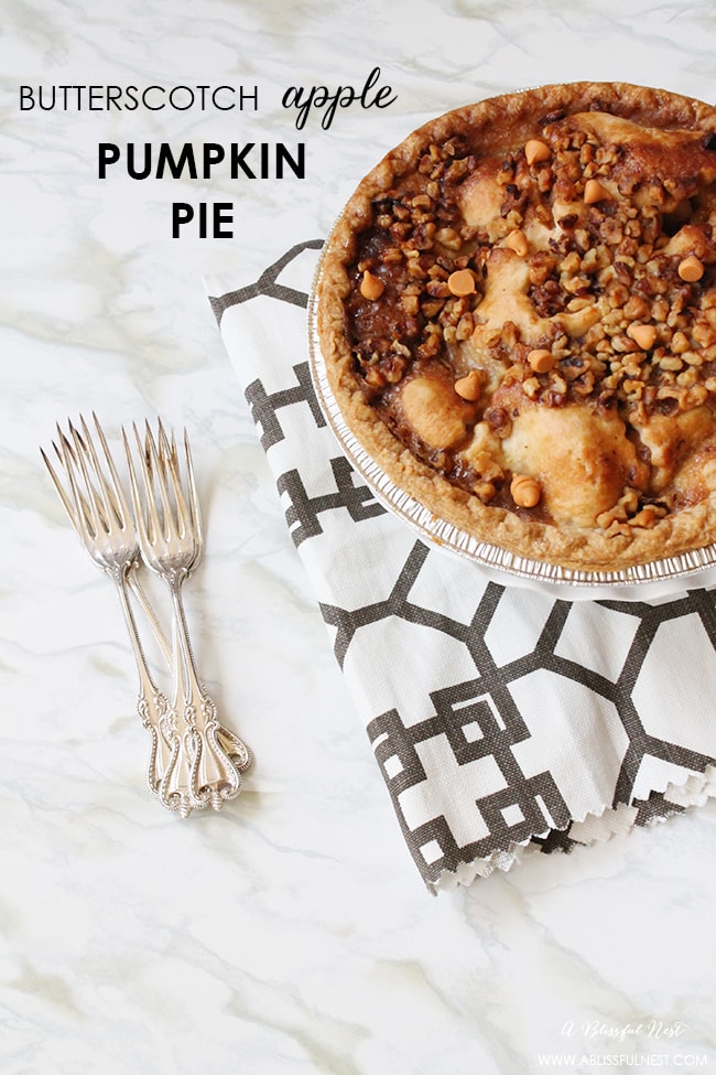 Try our delicious Butterscotch Apple Pumpkin Pie recipe for a fun twist on a classic pie for Thanksgiving this year!