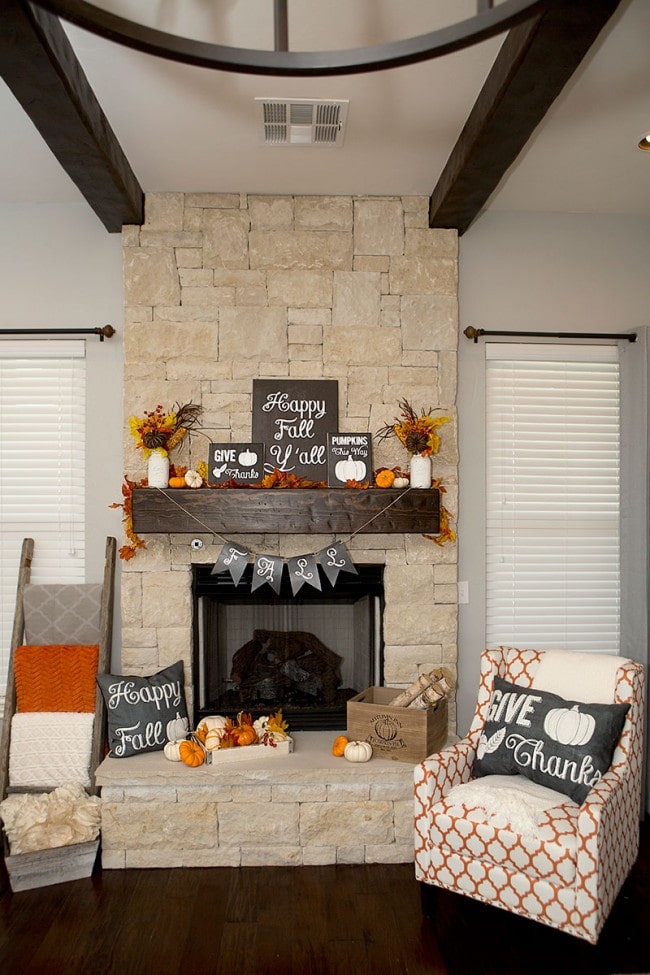 Fall Mantel Ideas by Lillian Hope Designs