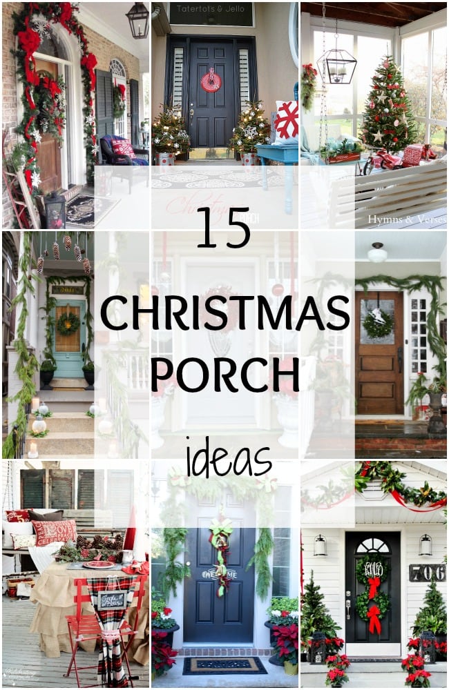 We've rounded up 15 of the BEST Christmas Porch ideas to get you ready for this holiday season! via https://.ablissfulnest.com #christmasporch #christmasentry #christmasddecor #christmasdecorating