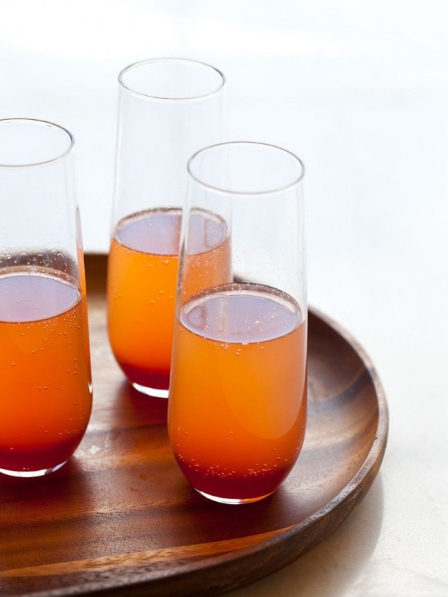 Spiced Blood Orange Champagne Punch Holiday Cocktail