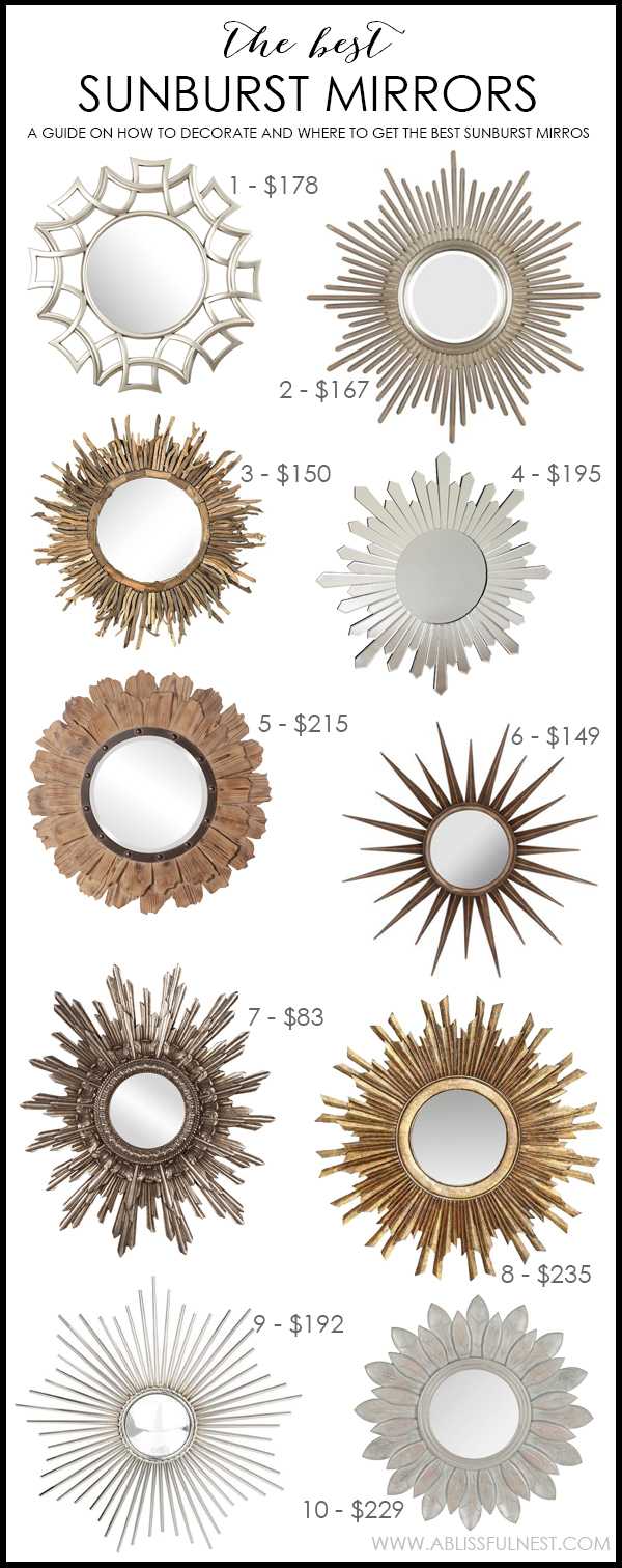 The BEST Sunburst Mirrors & A Guide On How To Decorate With Them by A Blissful Nest
