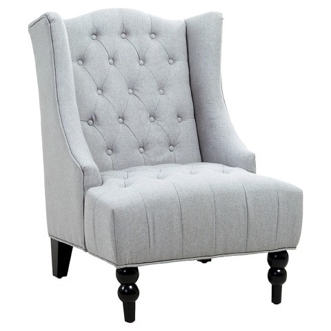 Adore the tufting on this accent chair! 25 of the best affordable accent chairs on ablissfulnest.com