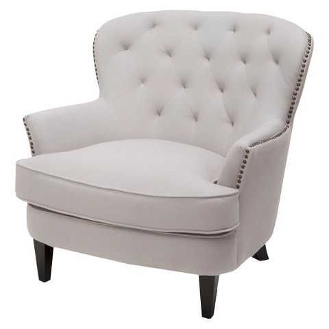 Great tufted affordable accent chair via A Blissful Nest.