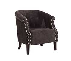 Adore the nailheads on this accent chair! 25 of the best affordable accent chairs on ablissfulnest.com