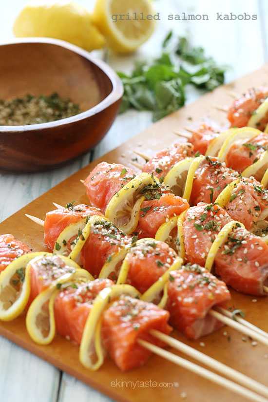 Grilled Salmon Lemon Kebobs, 25 Best Appetizers to Serve 