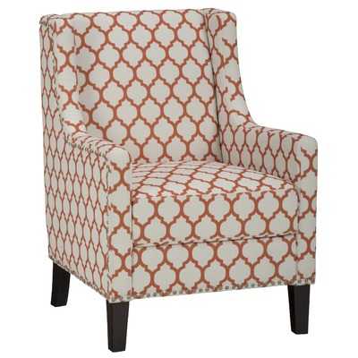 Adore the pattern on this accent chair! 25 of the best affordable accent chairs on ablissfulnest.com