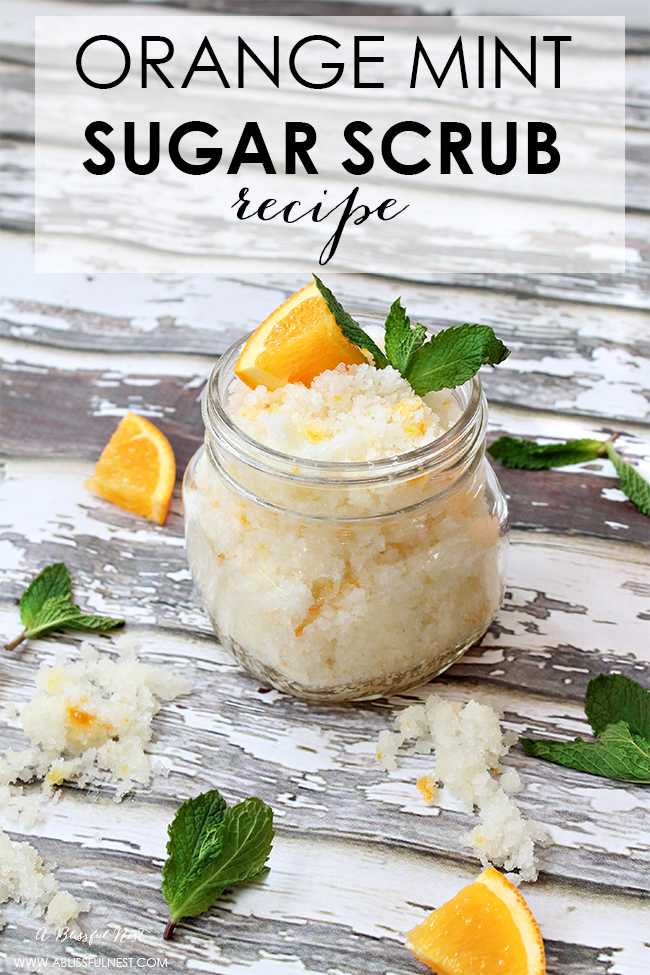 Such a simple orange mint sugar scrub recipe with very few ingredients. Perfect for the face and body.