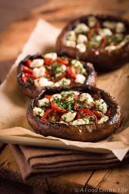 Stuffed Portobello Mushrooms with Roasted Tomatoes and Goat Cheese, 25 Best Appetizers to Serve 