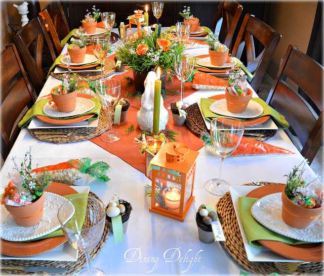 Carrots and Bunnies Easter Table by Dining-Delight, 10 Easter Table Ideas 