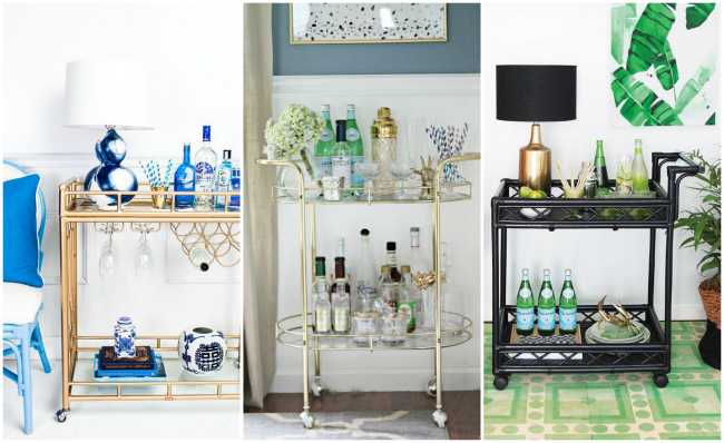 Use our recipe for success to stock the PERFECT bar cart! A complete list of all the essential items you need for the most stylish bar cart for your next party by A Blissful Nest.