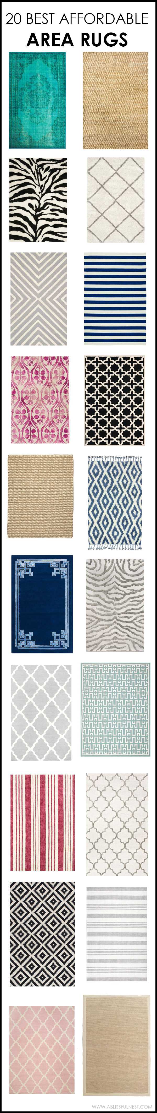 We've got 20 of the best area rugs for you to choose from! If you are looking for the perfect neutral rug or even one with a pop of color we have you covered on ablissfulnest.com